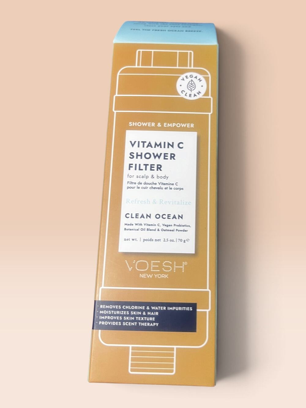 Voesh Vitamin C Shower Filter Clean Ocean NWT For Scalp and Body NIB